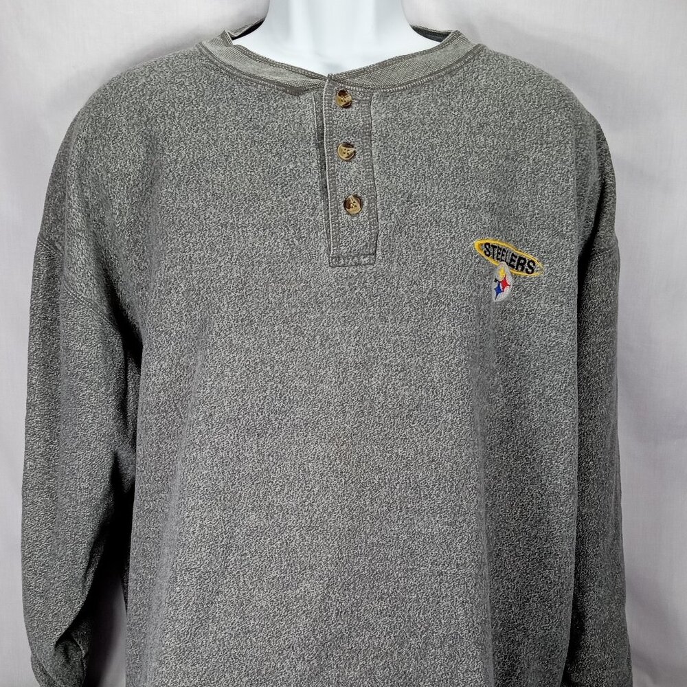 Vintage Pittsburg Steelers Heavyweight Long Sleeve Pullover 2XL